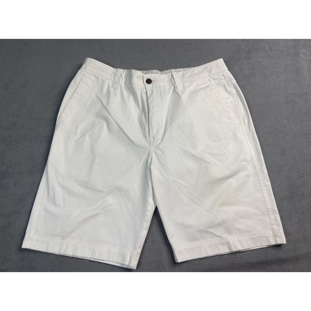 Reyn Spooner Shorts Mens 34 White Chino Casual‎ Cotton Beach Golf 10"